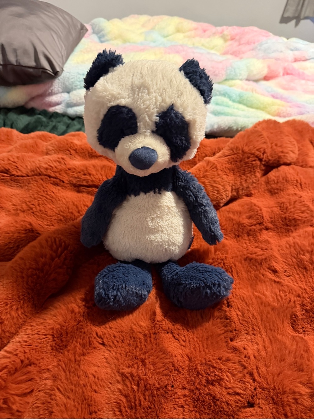 Gund Navy and Cream Panda Plush Stuffed Animal